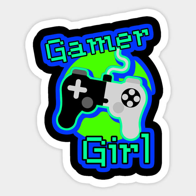 Gamer Girl Gaming Design Sticker by AlondraHanley